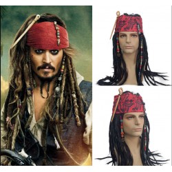 Треуголка красная в стиле «Капитан Джек Воробей»