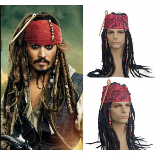 Трикутка червона в стилі «Капітан Джек Горобець»