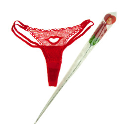 Сувенир Трусики женские Роза (красная)