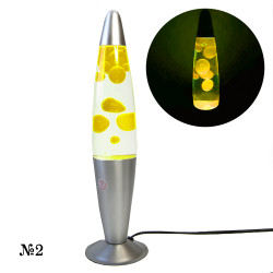 Лава лампа з парафіном (34см) жовта