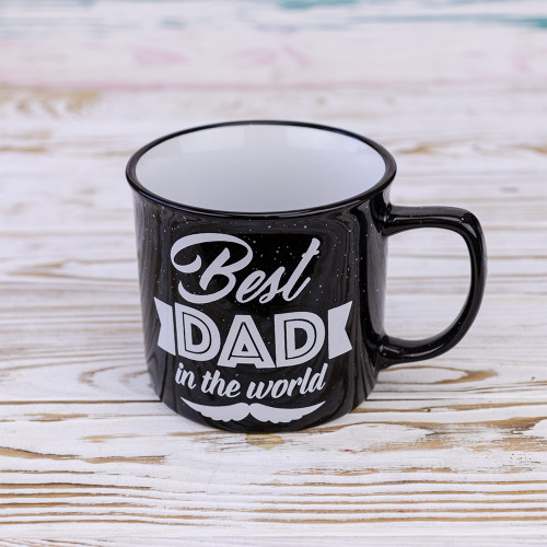 Кружка для папы Best dad in the world 400мл 12733 (черный)