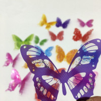 Наклейка 3D Метелики HZ-102 29,5х21см кольорові