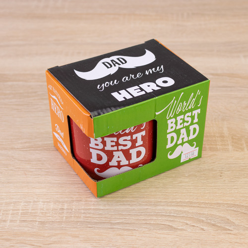 Кружка для папы My father hero 400 мл 12743 (красный)