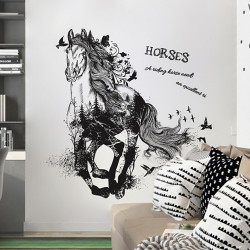 Интерьерная наклейка Черная Лошадь XL8346 90х60см