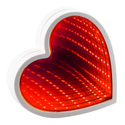 Світильник Нескінченність з USB Серце (червоний)