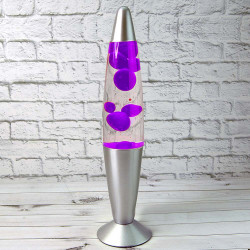 Лава лампа с парафином (34см) фиолетовая
