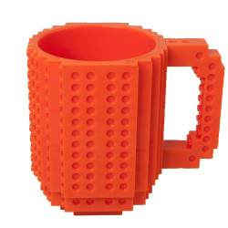 Кухоль Лего конструктор (помаранчевий)