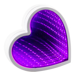 Світильник Нескінченність з USB Серце (малиновий)