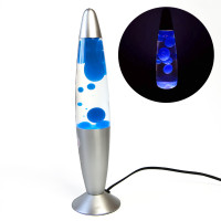 Лава лампа с парафином (34см) синяя