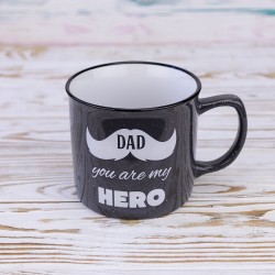 Кружка для тата Dad you are my hero 400 мл 12734 (графіт)
