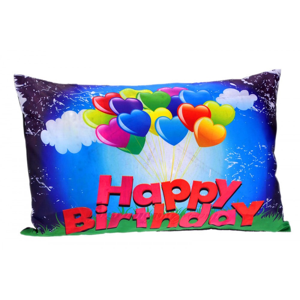 Наволочка для подушки 30*50 см "happy birhday"-шарики, ВТОРОЙ СОРТ