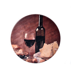Доска для сыра Натюрморт Вино с бокалом (DC9)