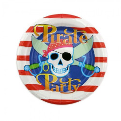 Паперові тарілки діам18см Пірати (уп 10шт)