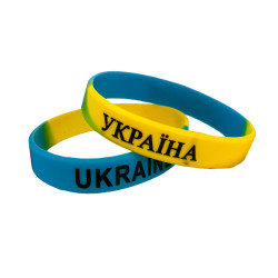 Браслет силіконовий Ukraine (жовто-блакитний) ( 1шт)