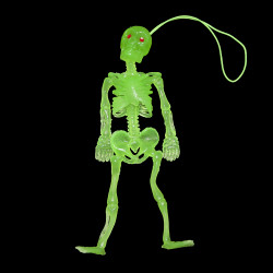 Скелет гумовий 12см світлонакопичувальний (зелений)