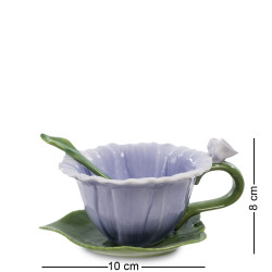 CMS-07 / 3 чайна пара з ложечкою "жоржин" (Pavone)