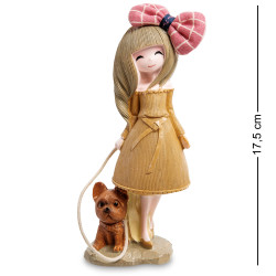 Mn-116/1 Фігурка "Дівчинка з собачкою на повідку"