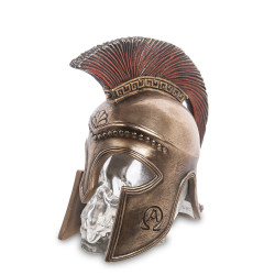 WS-1027 Флакон "Спартанский шлем на стеклянном черепе"