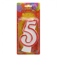 Свічка Цифра Велика 5