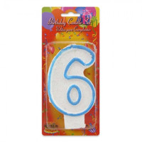 Свічка Цифра Велика 6
