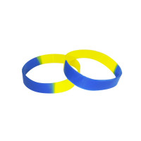 Браслет силиконовый желто-синий (1/50/5000)