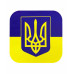 Флаг Украины с гербом 10см*10см