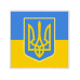 Наліпка Прапор України з гербом 10см*10см