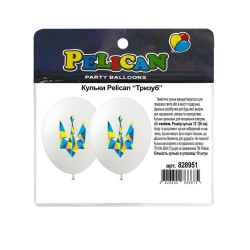 Воздушные шарики Pelican (30 см) ТРИЗУБ 1-стр. 10шт/уп с приколами
