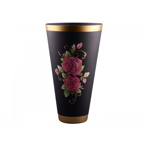 ВАЗА "РОСКІШНА ТРОЯНДА" 27СМ ЧОРНА