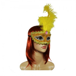 Венеціанська маска Летиція (30см) (золота)