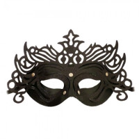 Венеціанська маска Ізабелла (чорна)
