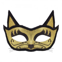 Венецианская маска Кошка (Золото)