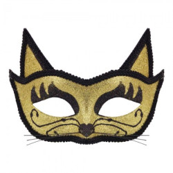 Венецианская маска Кошка (Золото)