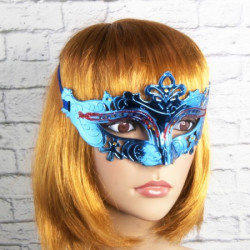 Венеціанська маска Луїза (синя)