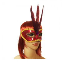 Венеціанська маска Фантазія (червона)