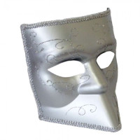 Венеціанська маска Баута (срібна)