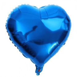 Кулька (45см) Серце (синя)