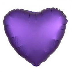 Кулька (45см) Серце матова (фіолетова)