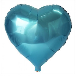 Кулька (45см) Серце (блакитна)