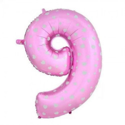 Кулька Цифра (80см) рожевий 9