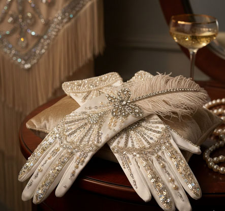 Кружевные митенки без пальцев для вечеринки в стиле Гэтсби Кружевные митенки без пальцев для вечеринки в стиле Гэтсби